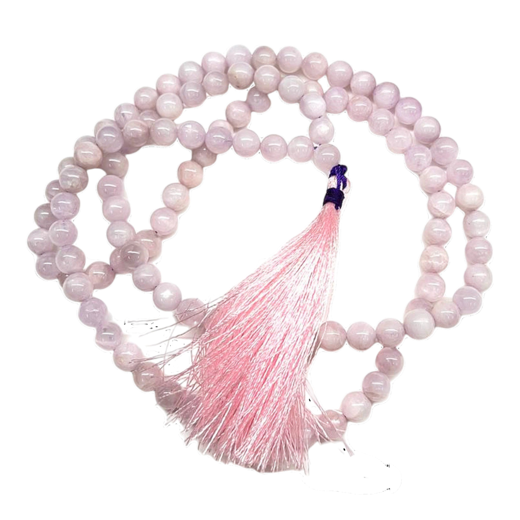 Kunzite Jap Mala: 108 Bead Gemstone for Emotional Healing