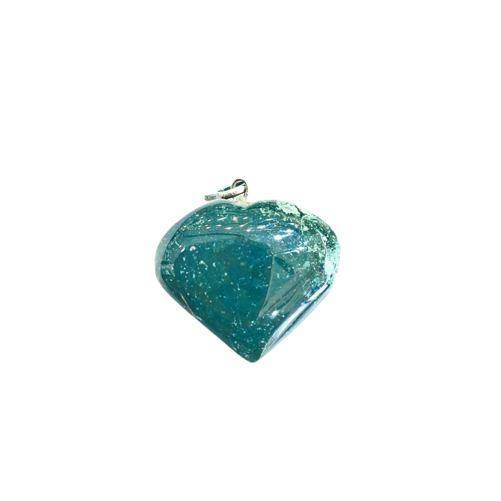 Moss Agate Heart Pendant