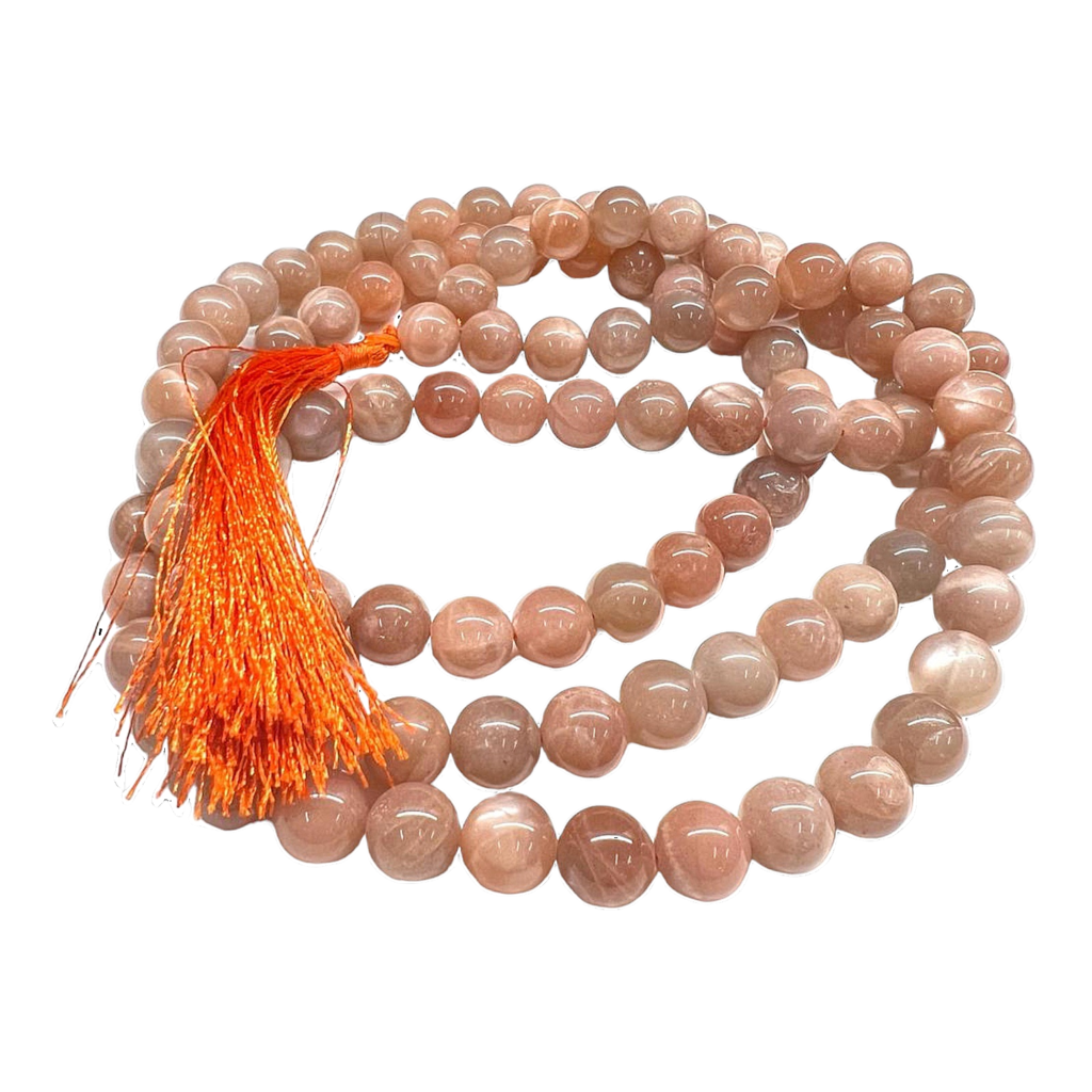 Sunstone Jap Mala: 108 Bead Crystal Healing and Joy Beads
