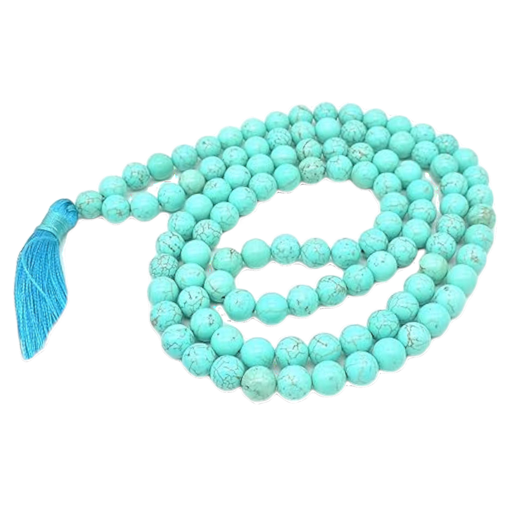 Turquoise (Firoza) Jap Mala: 108 Healing Gemstone Beads
