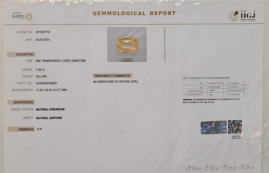 Yellow Sapphire Stone (Medium) - Sri Lanka