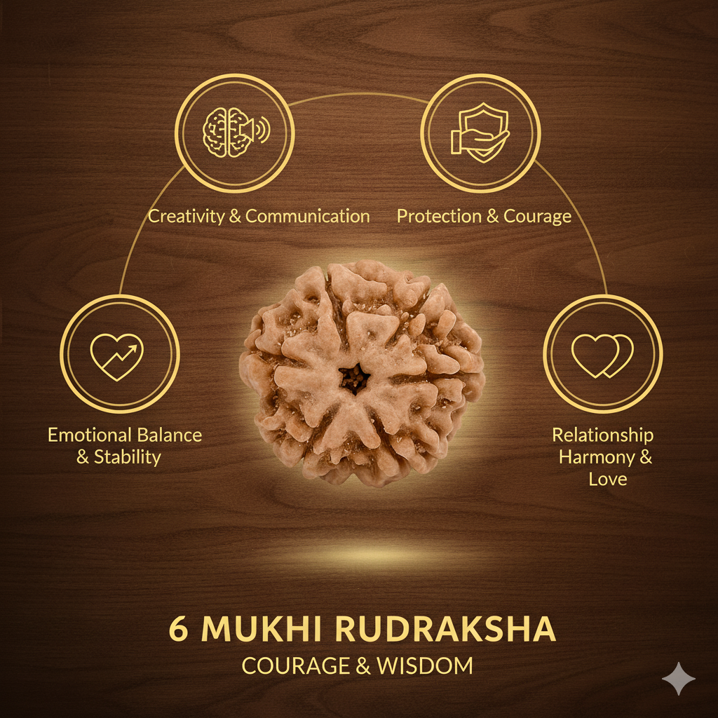 6 Mukhi Rudraksha Certified Nepal