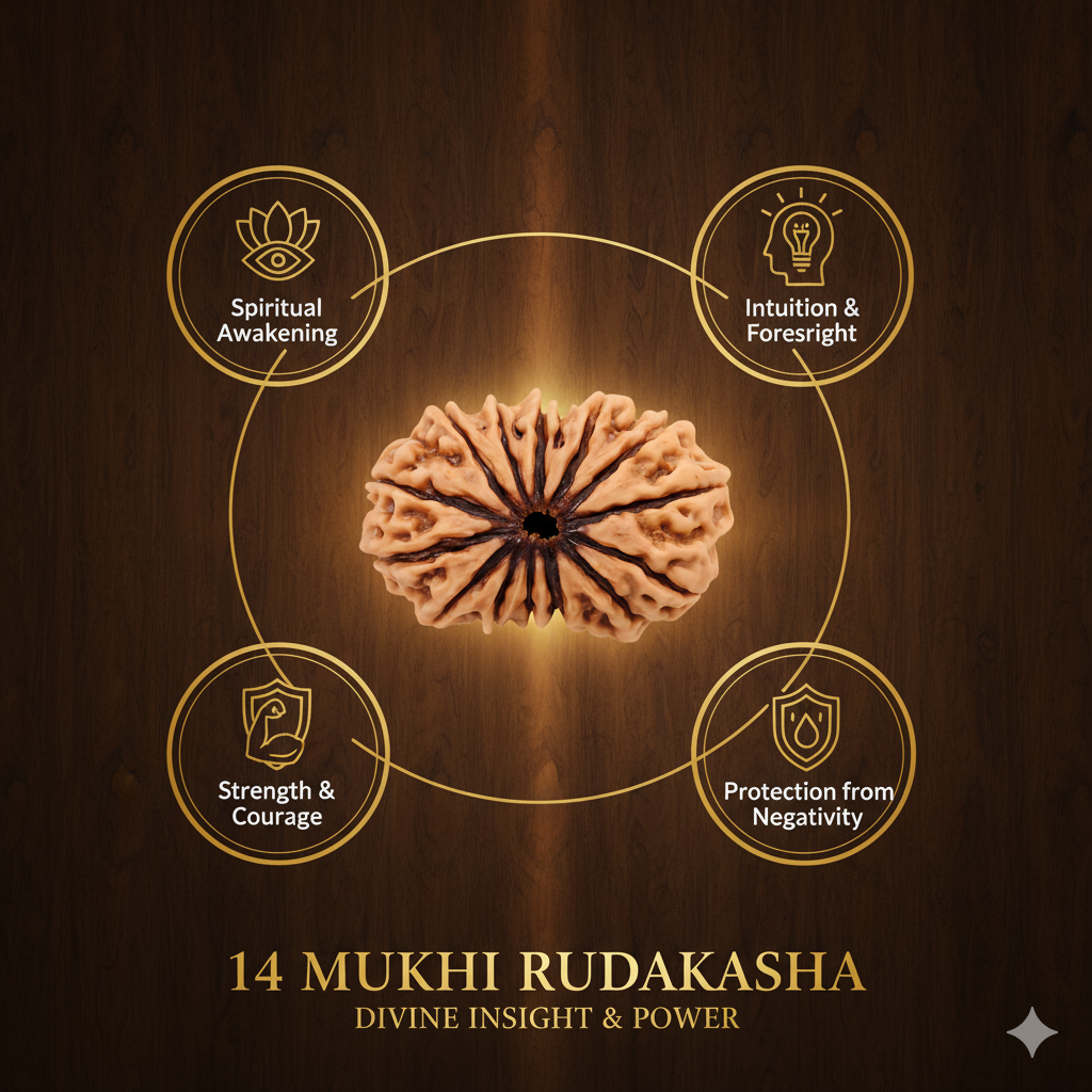 14 Mukhi Rudraksha Nepali Lab Certified