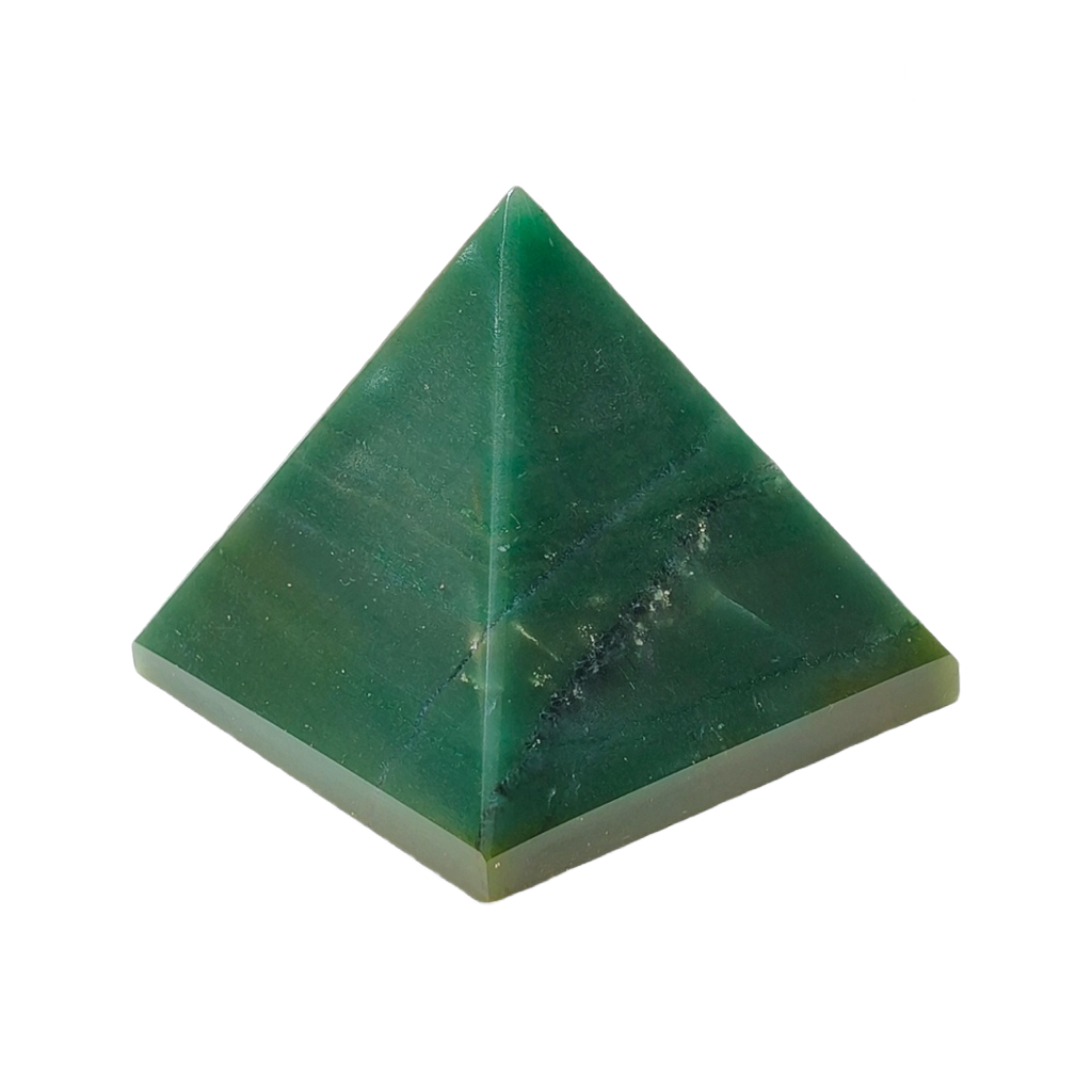 Green Jade Pyramid for Luck, Prosperity, and Heart Chakra Healing