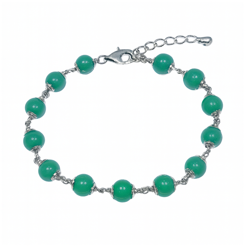 Green Aventurine Silver Bracelet