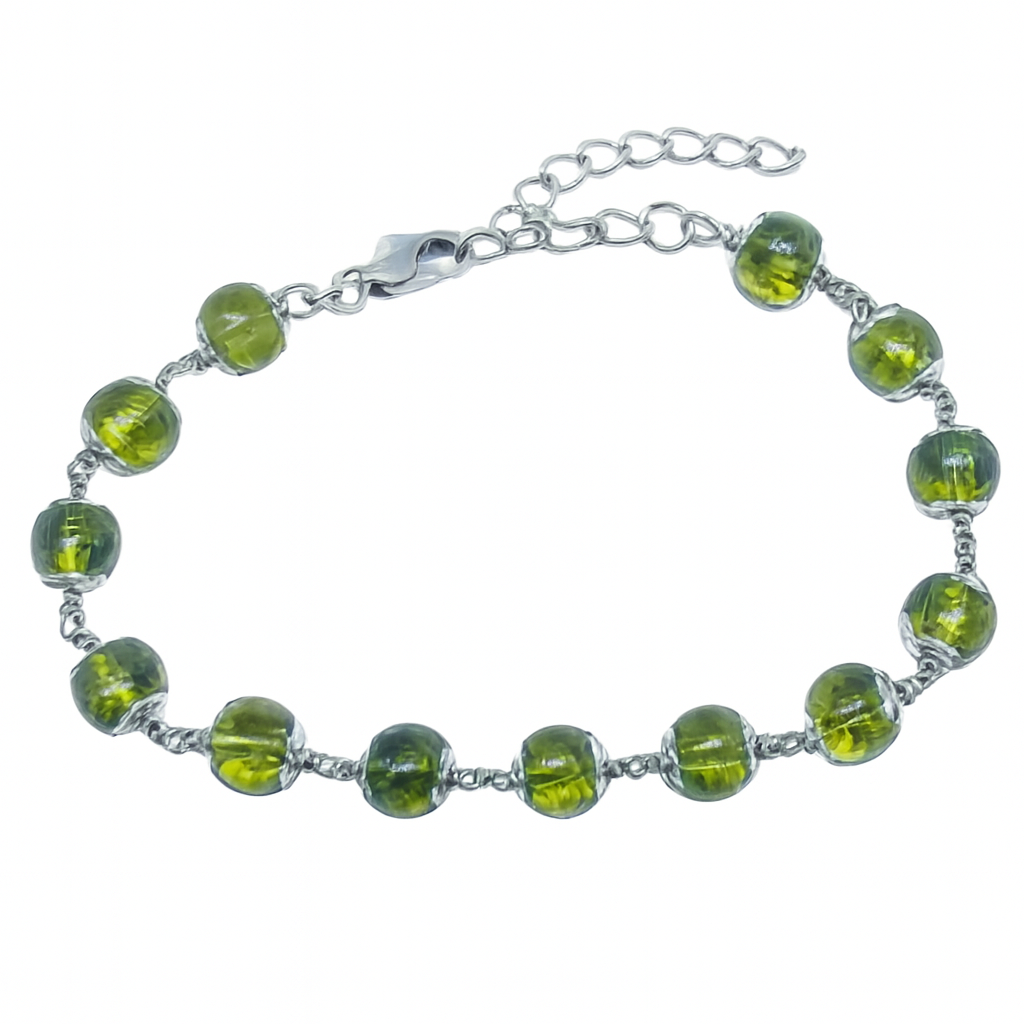 Peridot Silver Bracelet